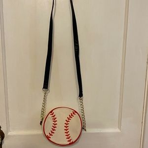 Betsey Johnson Baseball crossbody purse bag